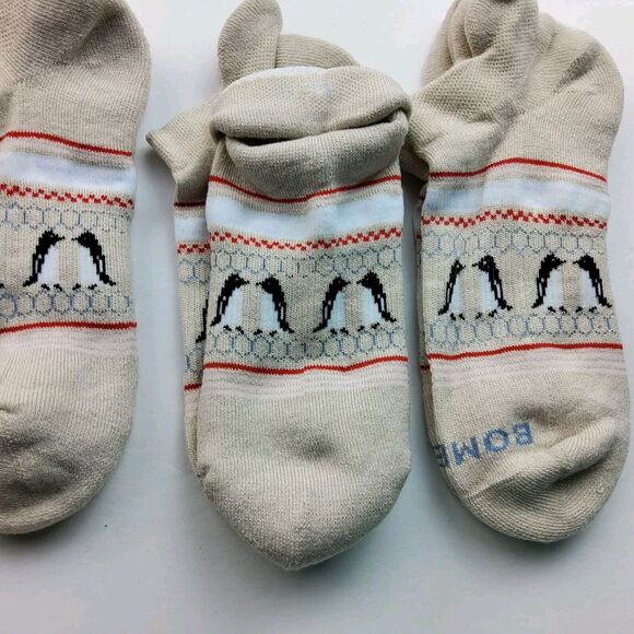 Bombas Original Ankle Socks Penguin Winter Holiday Lot Of 3 Pairs Size M - Picture 4 of 4